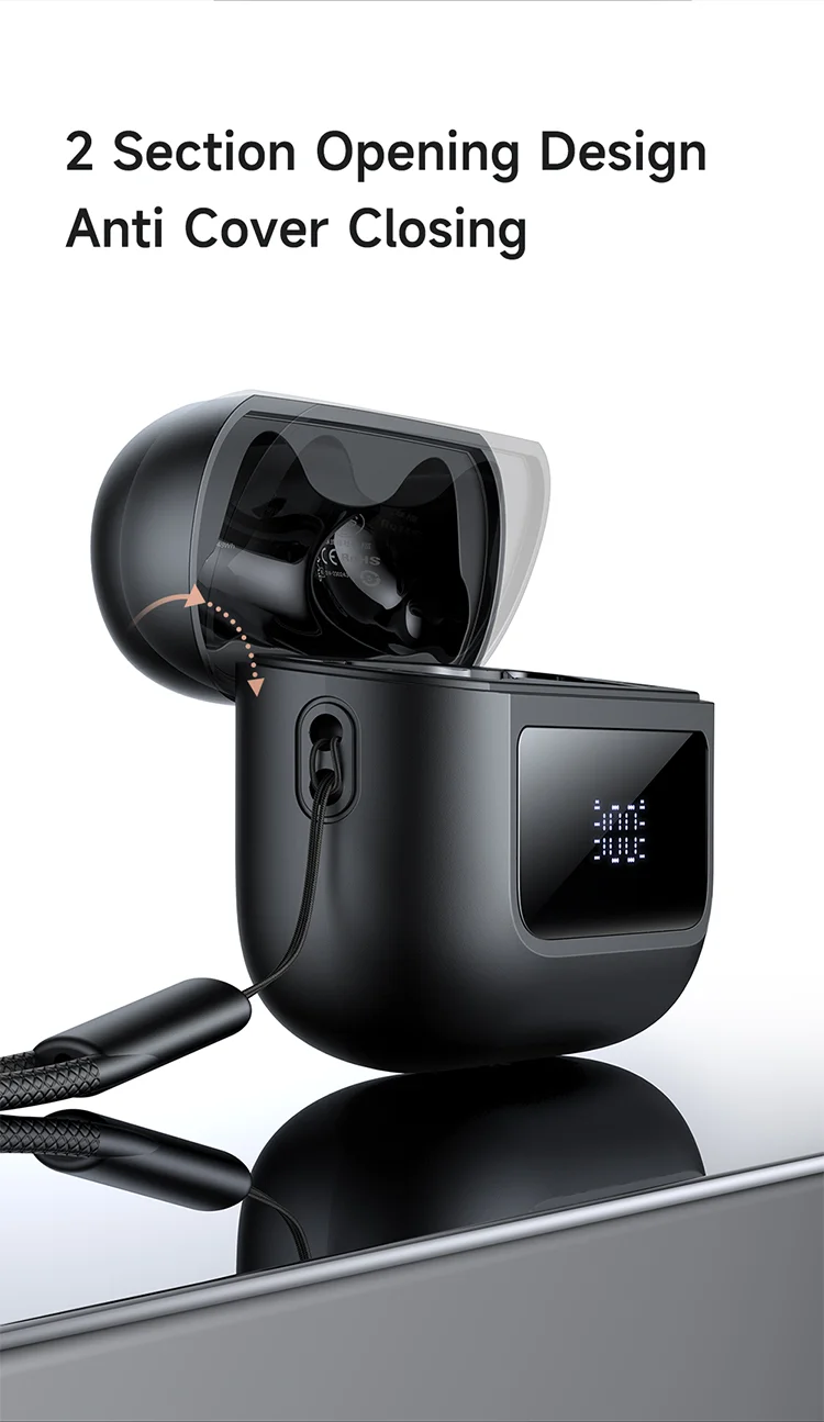 Mcdodo HP-3290 Wireless Earbuds with Bluetooth 5.3, Digital Display & 13mm Drivers - Black - Thumbnail 13