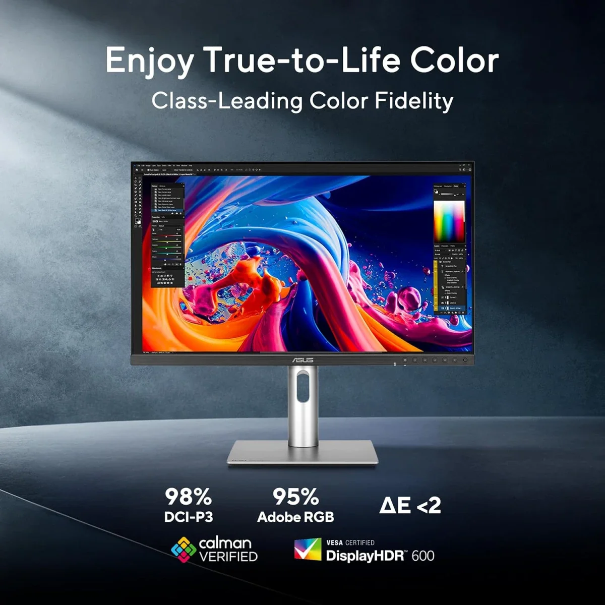 شاشة احترافية Asus ProArt PA32QCV مقاس 32 إنش بدقة 6K ولوحة IPS - Image 4