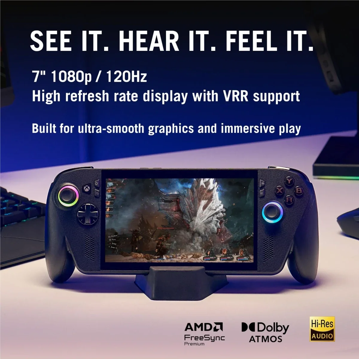 Asus ROG Xbox Ally X RC73XA Gaming Handheld 7.0-inch FHD 120Hz Touchscreen AMD Ryzen Z2 Extreme 24GB RAM 1TB SSD Black - Thumbnail 7