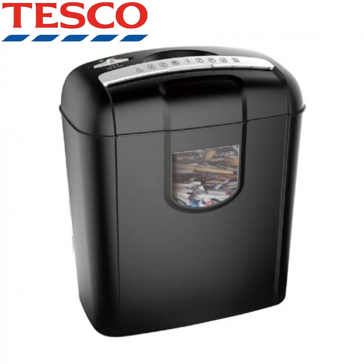 آلة تمزيق الورق TESCO HS-12C2/W بتقطيع متقاطع، 12 ورقة، 20 لتر