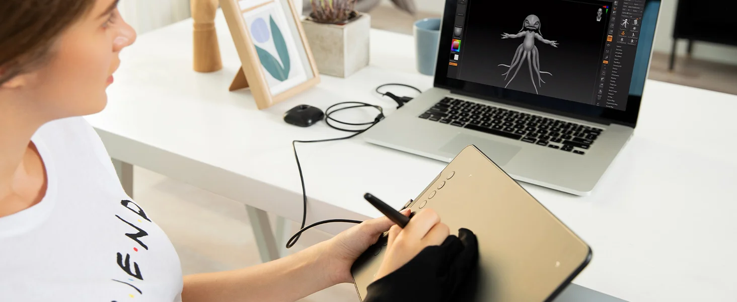 لوح رسم XPPen Deco 01 V3 10x6 إنش مع قلم بدون بطارية و16384 مستوى ضغط و8 أزرار اختصار - Image 21