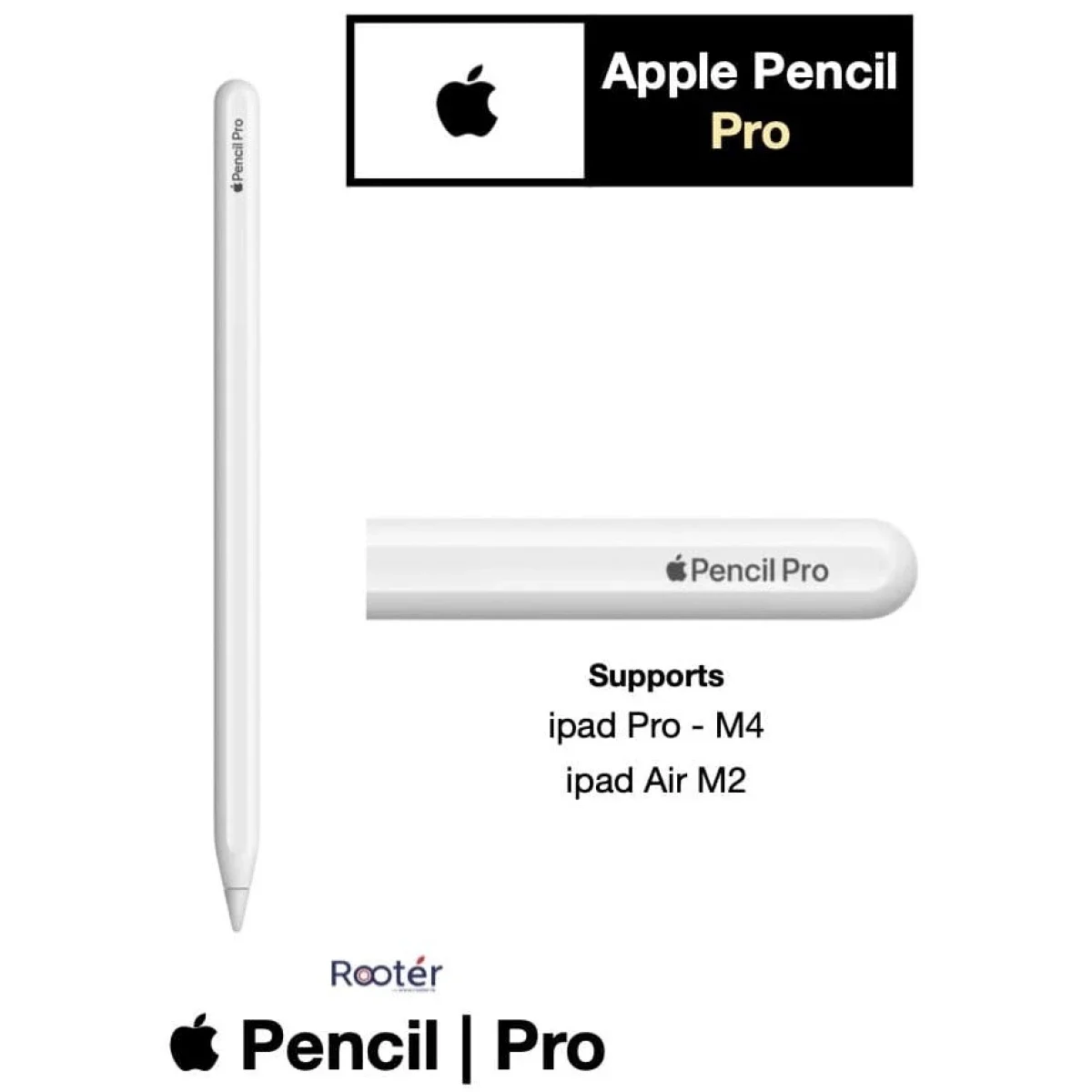 قلم Apple Pencil Pro لأجهزة iPad مع حساسية الميل والضغط والشحن المغناطيسي