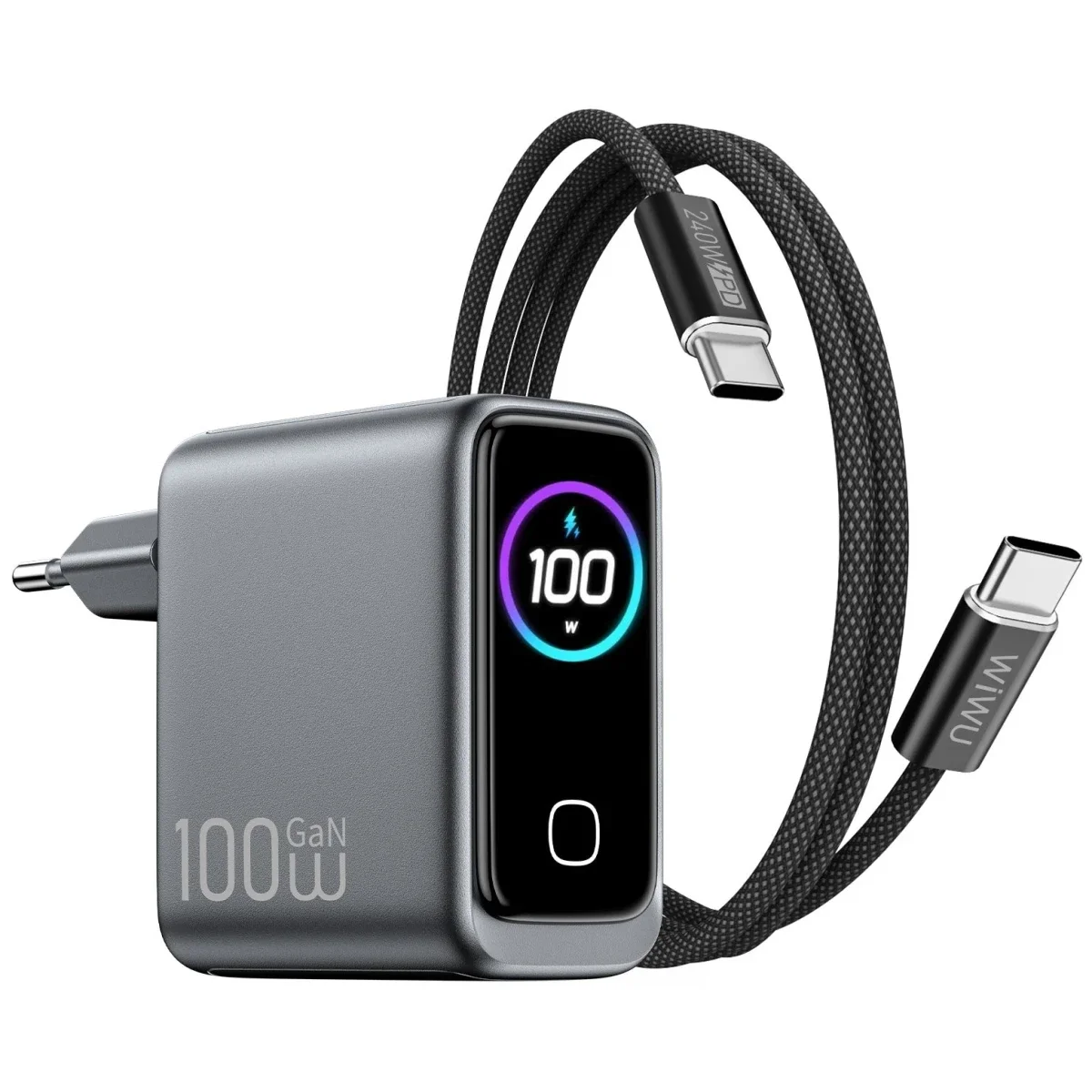 شاحن جداري WIWU Voyager CHG300 GaN بقدرة 100 واط مع PD/QC