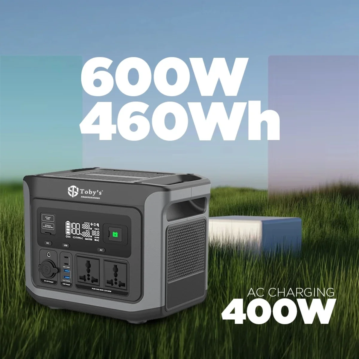 Toby's TBS-144A Portable Power Station 600W 144000mAh 460.8Wh with 220V AC Output - Black - Image 6