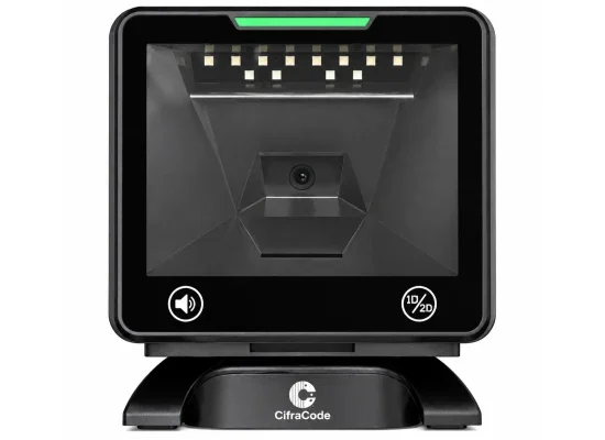 قارئ باركود مكتبي CifraCODE CN-MJ180 PRO متعدد الاتجاهات 1D/2D - أسود - Thumbnail 2