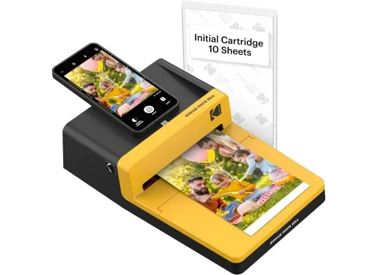 طابعة صور Kodak Dock Era D600 مقاس 10 × 15 سم بتقنية 4PASS مع بلوتوث و8 أوراق