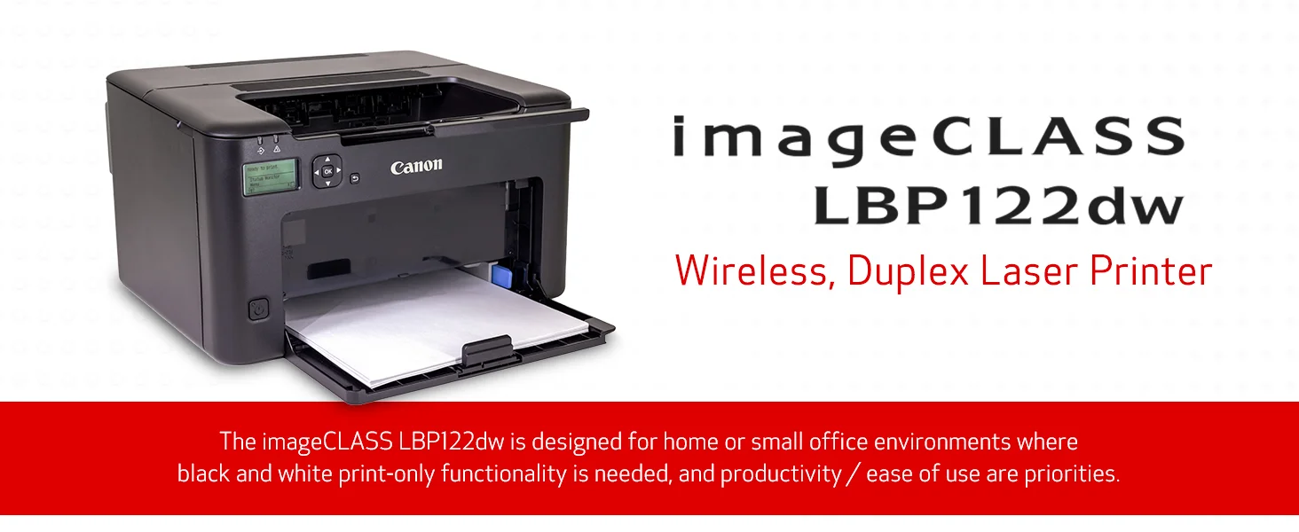 طابعة ليزر أحادية اللون Canon i-SENSYS LBP122DW مع طباعة مزدوجة واتصال لاسلكي وUSB وشبكة - Image 7