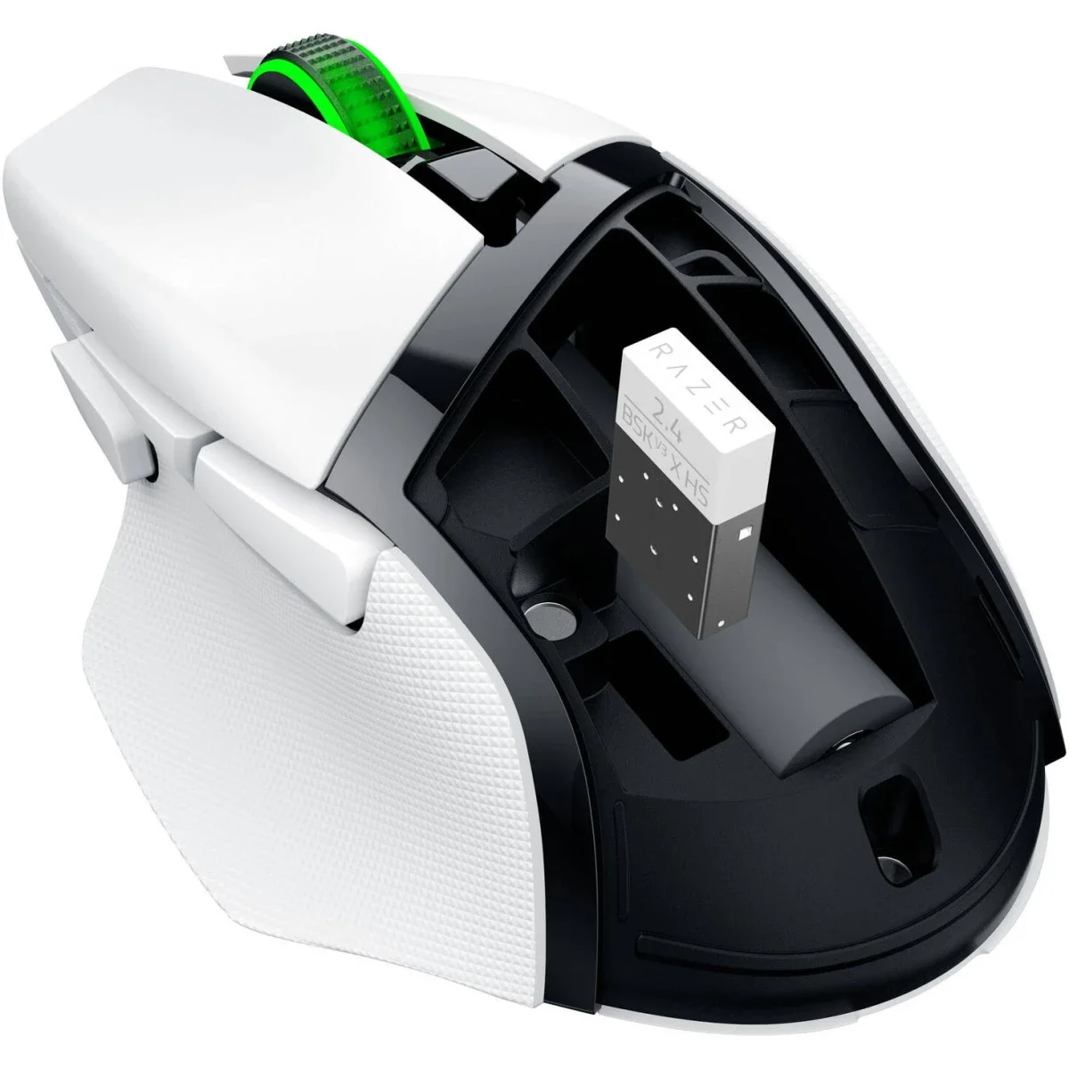 ماوس ألعاب Razer Basilisk V3 X HyperSpeed لاسلكي بمستشعر بصري 18K، أبيض - Thumbnail 3