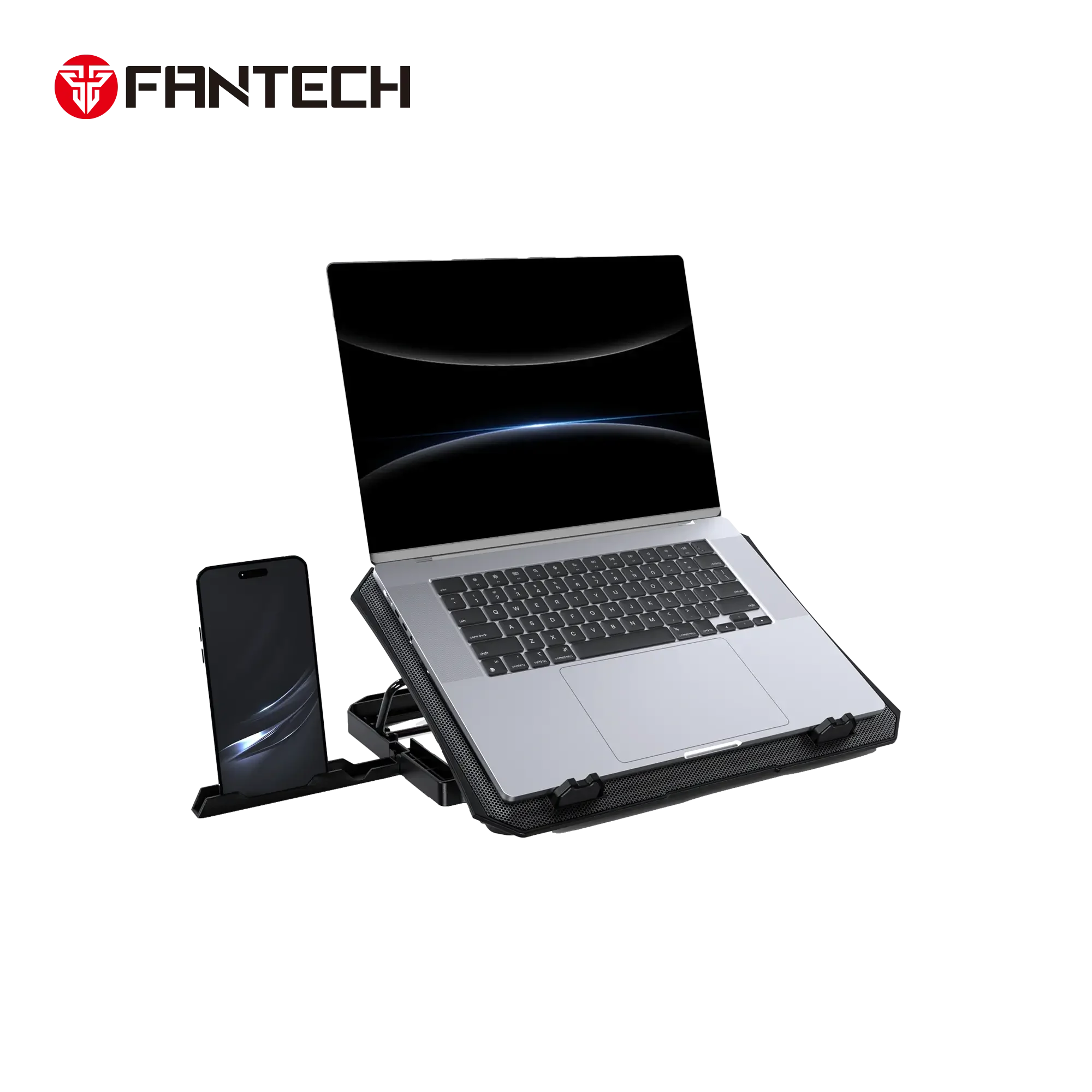 Fantech NC14 Laptop Cooling Pad with 2 Fans and 5-Level Height Adjustment - Image 2