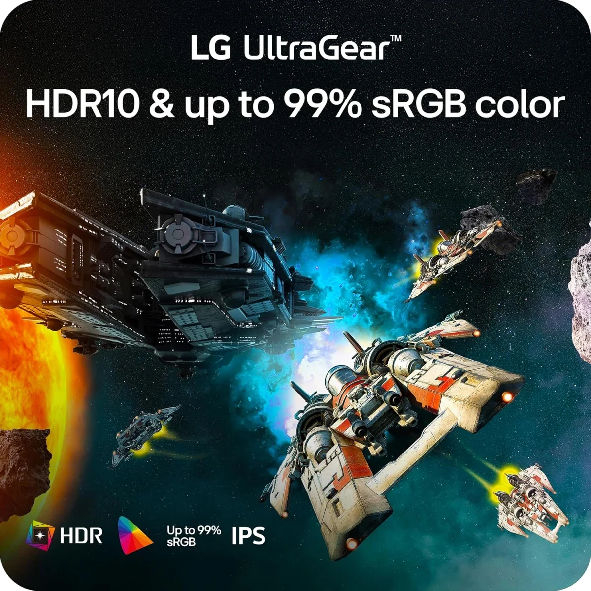 LG 32G620B-B UltraGear 32-inch IPS 2K QHD Gaming Monitor, 200Hz, 1ms, HDR10, G-SYNC Compatible, FreeSync Premium, HDMI, DisplayPort, Adjustable Stand - Thumbnail 8
