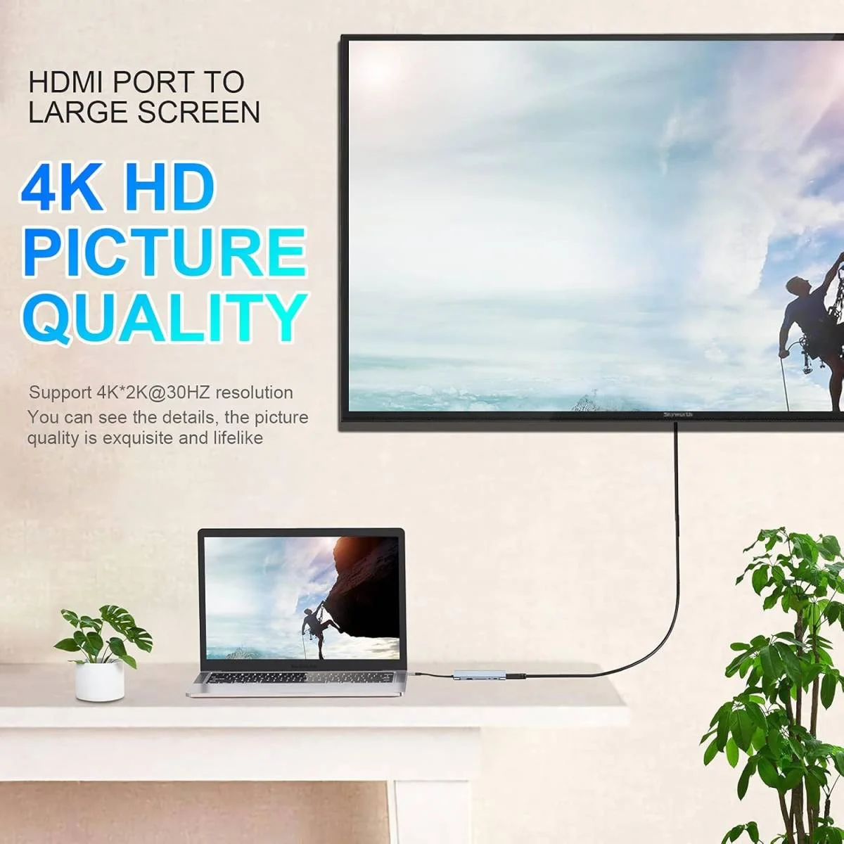 موزع USB-C SZPACMATE 11 في 1 مع 4K HDMI وVGA وPD وإيثرنت وقارئ بطاقات - Image 6
