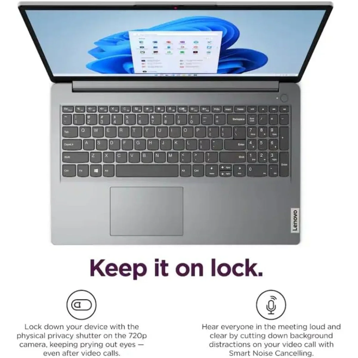 لابتوب Lenovo IdeaPad 1i 15IRU7 بشاشة 15.6 إنش FHD ومعالج Intel Core i5-1335U وذاكرة 16GB وتخزين 256GB SSD - Cloud Grey - Image 5