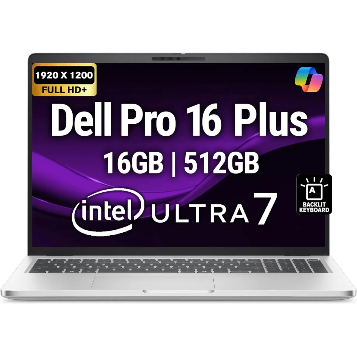 Dell Pro 16 Plus PB16250 16-Inch Touch Laptop Intel Core Ultra 7 266V 16GB RAM 512GB SSD Platinum Silver