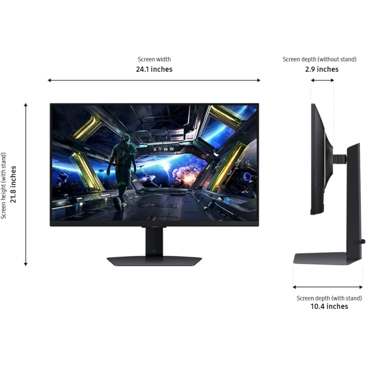 شاشة ألعاب Samsung Odyssey G7 G70D الذكية 27 إنش، 4K UHD IPS، 144 هرتز، 1 مللي ثانية - Thumbnail 8