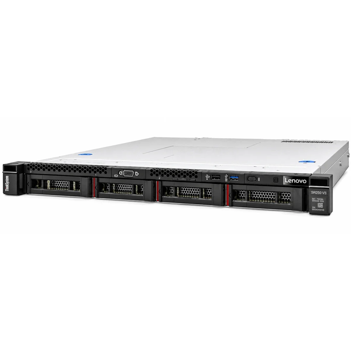 سيرفر راك Lenovo ThinkSystem SR250 V3 بمعالج Xeon E-2468 ثماني النواة حتى 5.2GHz، رام 32GB DDR4 ومزود طاقة 800W