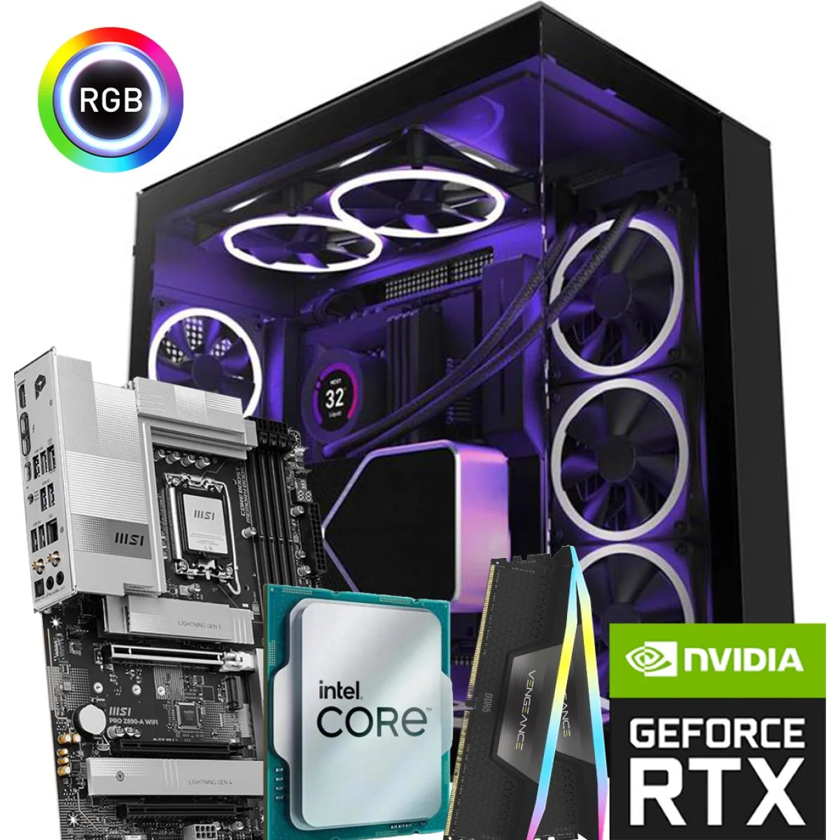 Intel Core Ultra 9 285K Gaming PC with RTX 5080 16GB and 32GB RAM