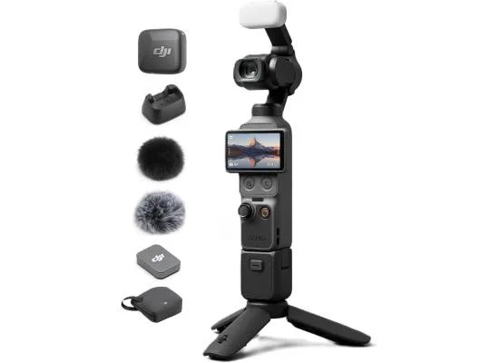 كاميرا فلوج محمولة DJI Osmo Pocket 4 Creator Combo مع حزمة ملحقات، 4K/240fps، مستشعر CMOS مقاس 1 إنش، جيمبال 3 محاور، ActiveTrack 7.0، شاشة لمس دوارة 2 إنش، تخزين 107GB، مرسل مايك لاسلكي Mini، أسود - Image 6