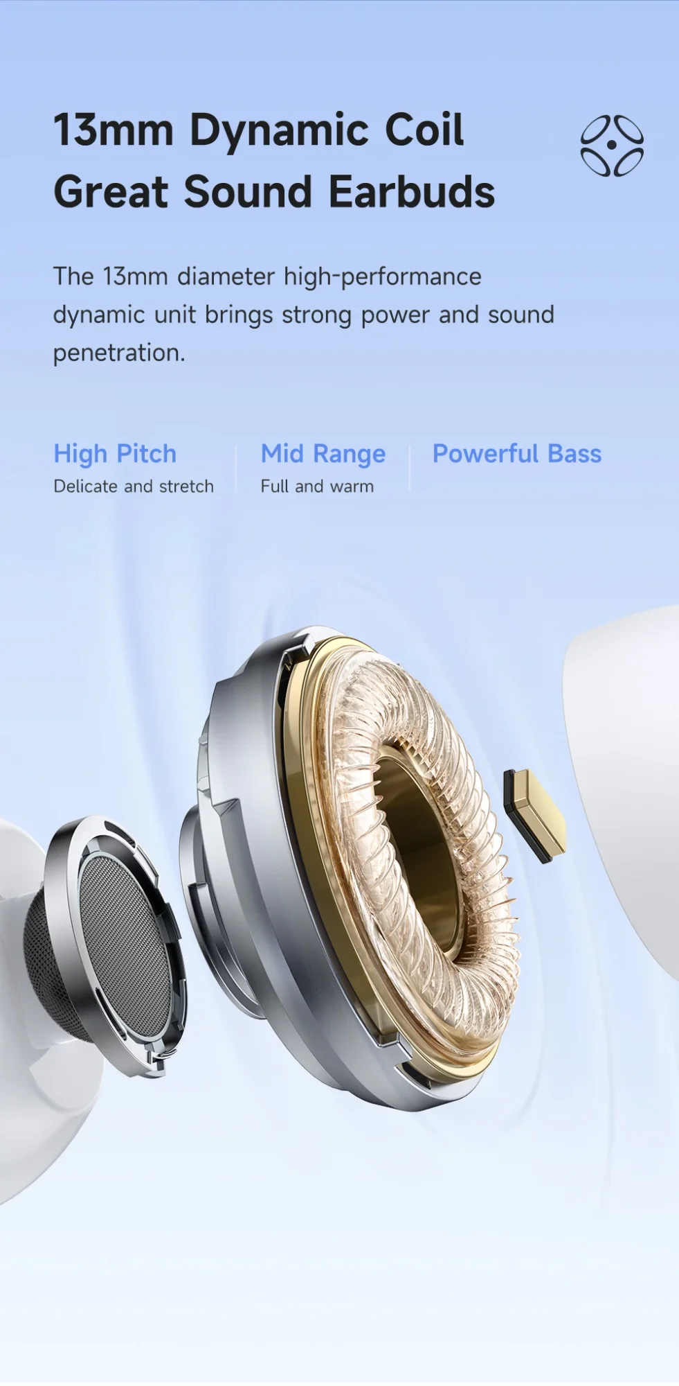 Mcdodo HP-0040 Good Sound TWS Earbuds, Bluetooth 5.3, IPX4, White - Thumbnail 5