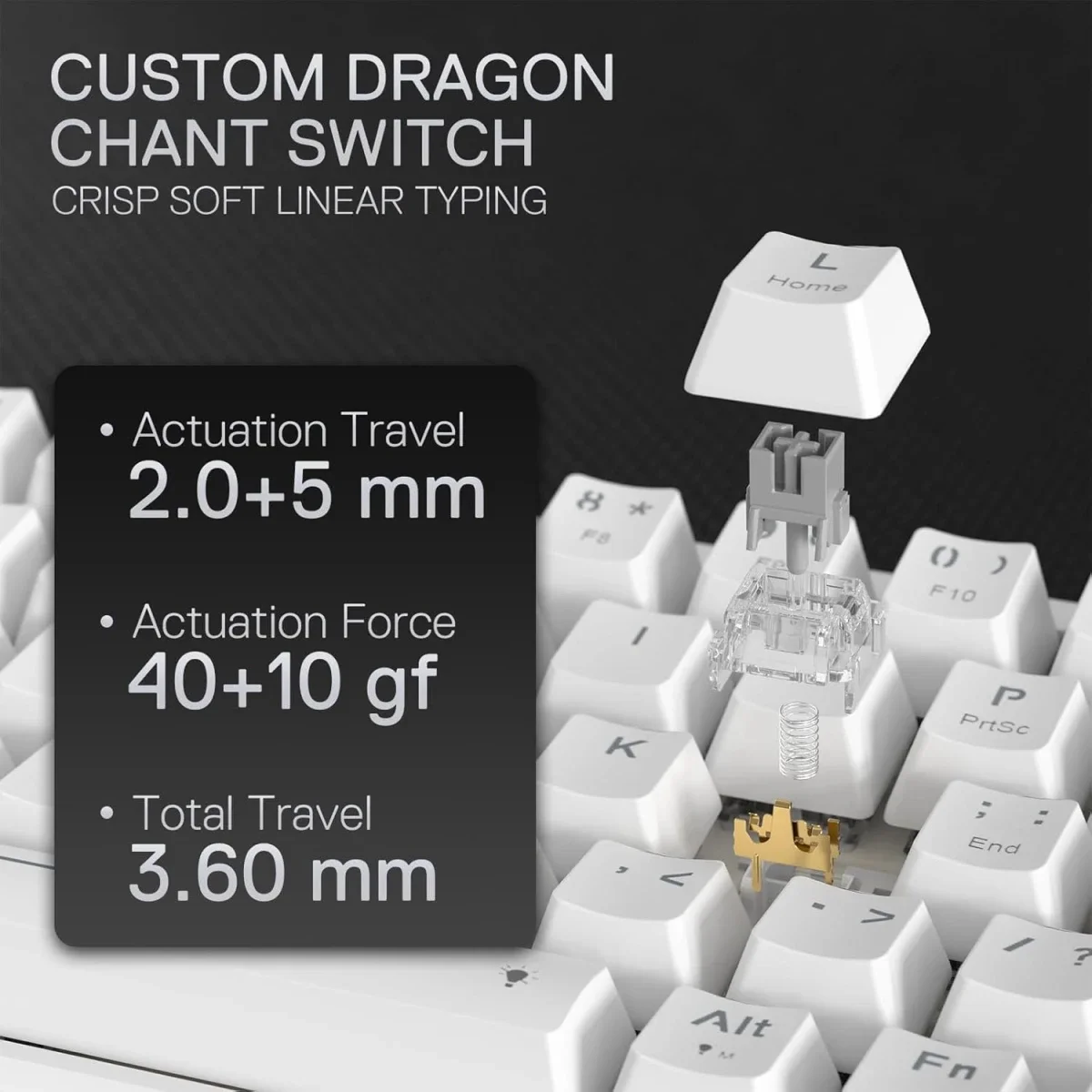 Redragon K709 NOVA 65% Wired RGB Mechanical Gaming Keyboard, 68 Keys, White - Thumbnail 6