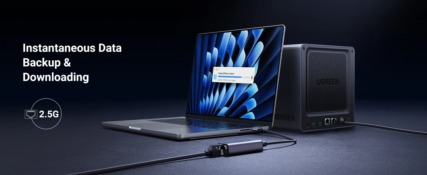 محول إيثرنت Ugreen USB-C إلى RJ45 بسرعة 2.5G من الألومنيوم - Thumbnail 8