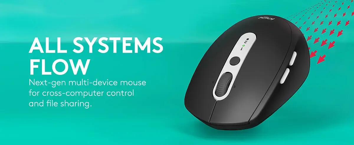 Logitech M585 Multi-Device Wireless Bluetooth Mouse - Red - Thumbnail 7