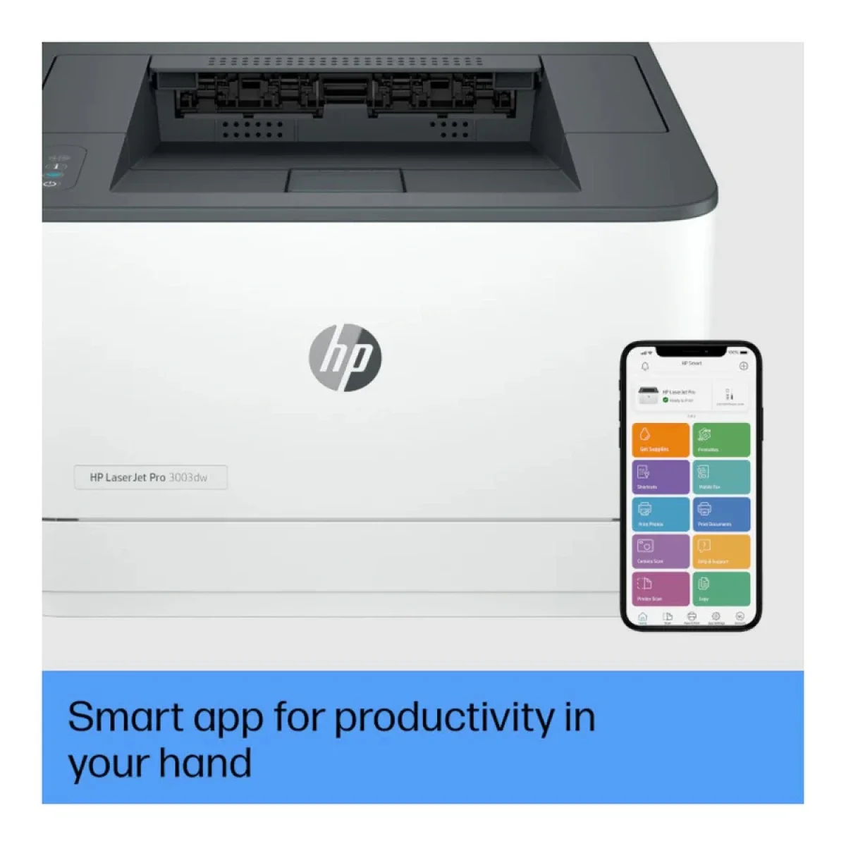 HP LaserJet Pro 3003dw Mono Laser Printer with Duplex, Wi-Fi, Ethernet & USB - 35 ppm (3G654A) - Thumbnail 4