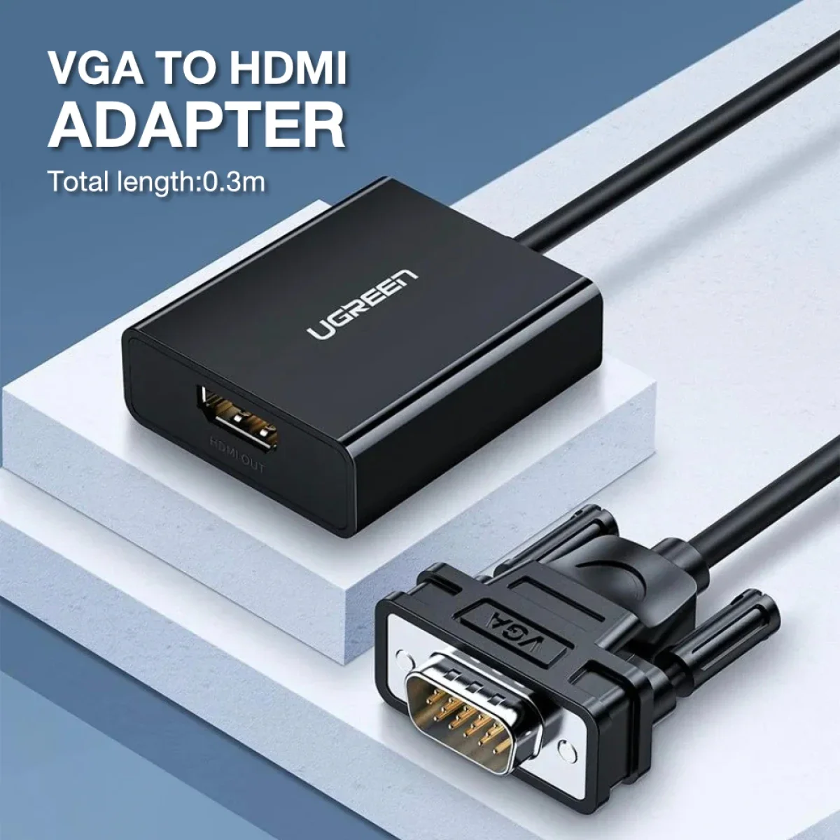 محول Ugreen VGA ذكر إلى HDMI أنثى 50945 - Thumbnail 3