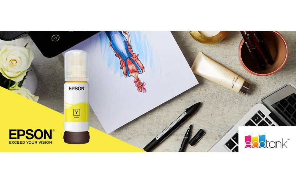 EPSON 103 EcoTank Genuine Yellow Ink Bottle 65 ml - Thumbnail 3