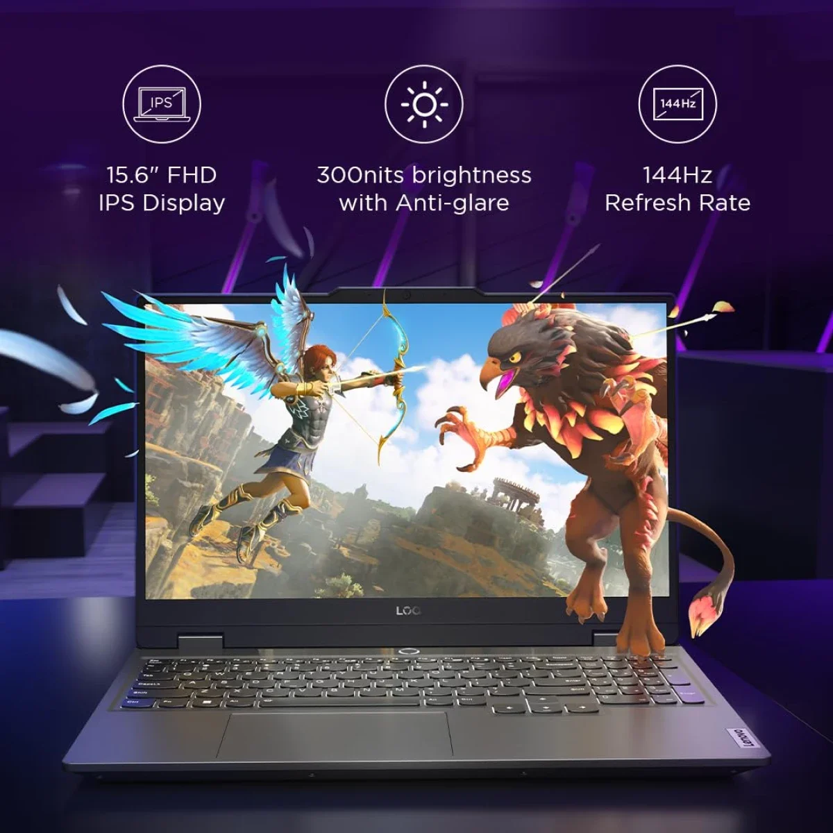 Lenovo LOQ 15IRX9 Gaming Laptop, 13th Gen Intel Core i5-13450HX, RTX 3050 6GB, 15.6-Inch FHD IPS 144Hz, Luna Grey - Image 2