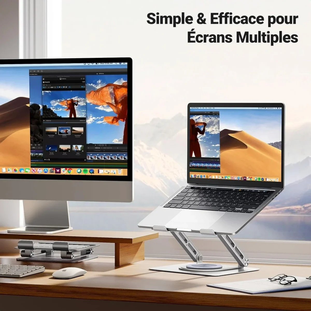 Ugreen 45418 360° Rotating Dual-Axis Ergonomic Laptop Stand - Image 4