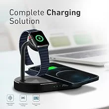 قاعدة شحن لاسلكي 3 في 1 Promate WavePower بقدرة Qi 15 واط ومنفذ USB-A 24 واط - Thumbnail 9