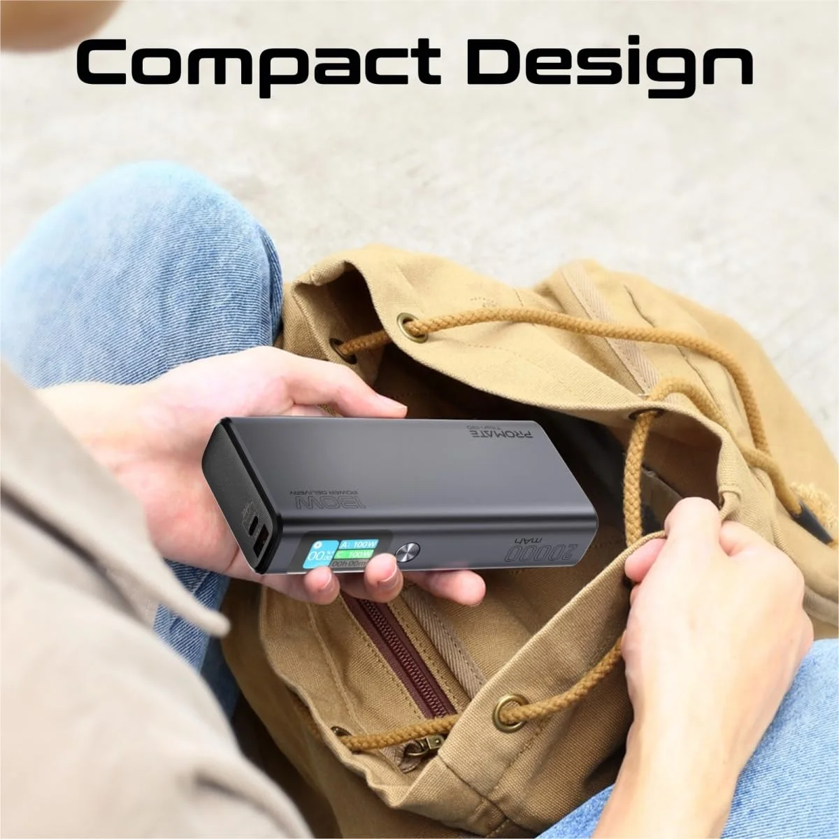 باور بانك Promate Titan-130 بسعة 20000mAh وقدرة 130W للابتوب والموبايل - Image 10