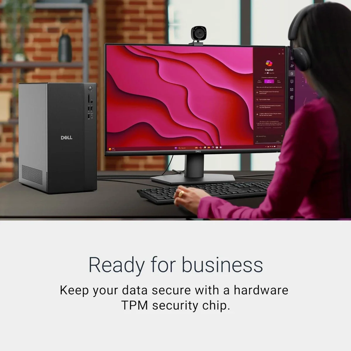Dell ECT1250 (2025) Tower Desktop Intel Core i3-14100 8GB RAM 512GB SSD Black - Thumbnail 2