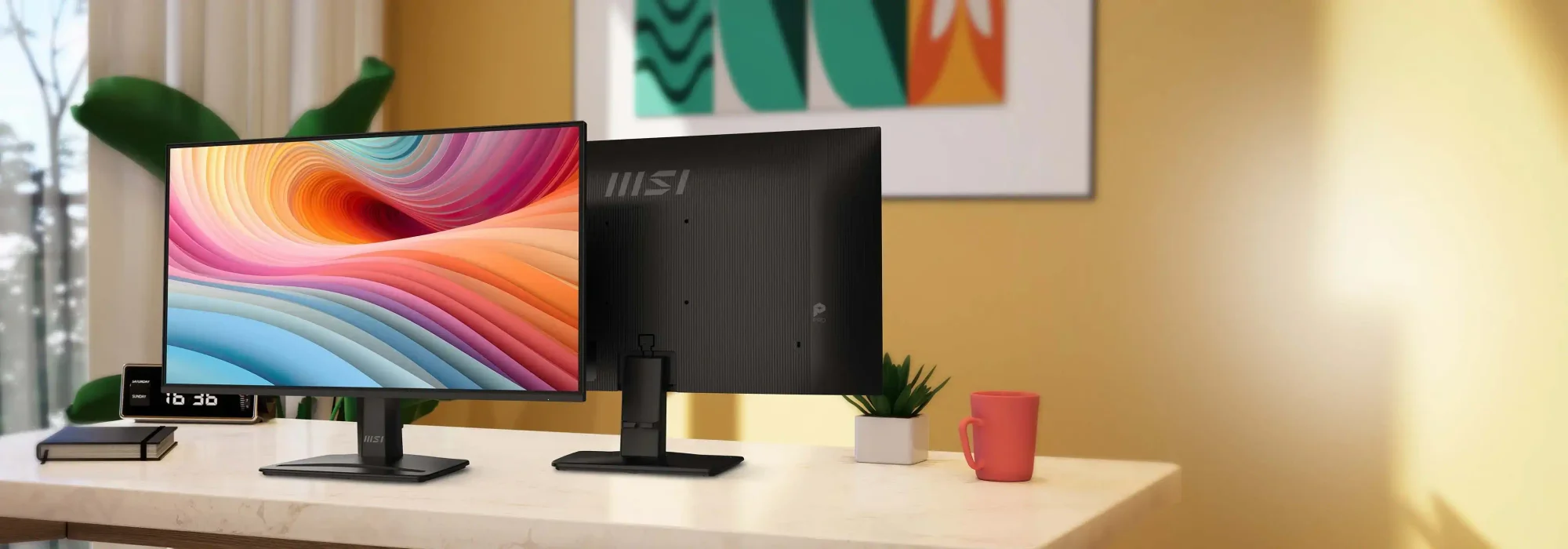 شاشة أعمال MSI PRO MP251W E2 مقاس 25 إنش FHD IPS 120Hz 1ms - أبيض - Thumbnail 4