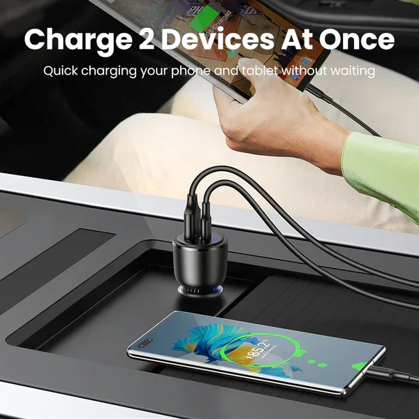 Ugreen 90645 63W USB-C Car Charger with 45W PPS and 18W QC - Image 1