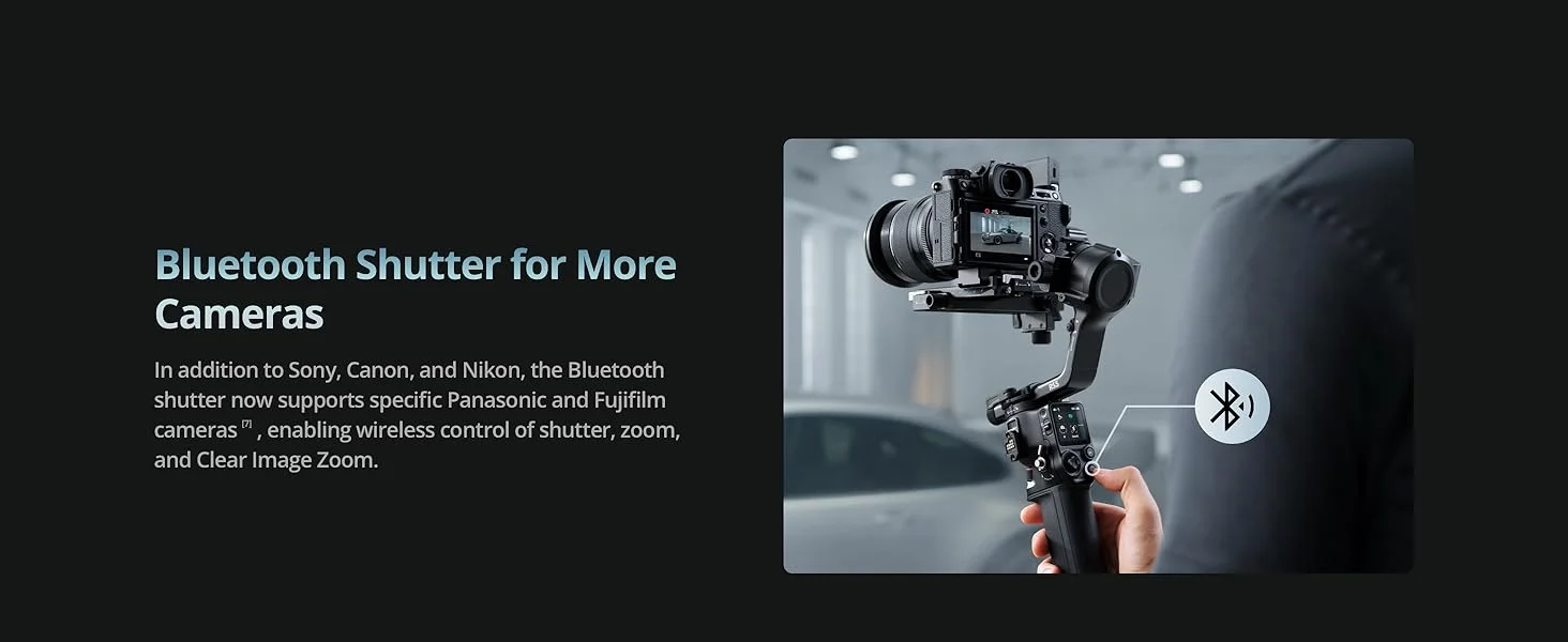 مثبت كاميرا DJI RS 5 كومبو مع وحدة تتبع بالذكاء الاصطناعي ومقبض حقيبة، أسود - Image 16