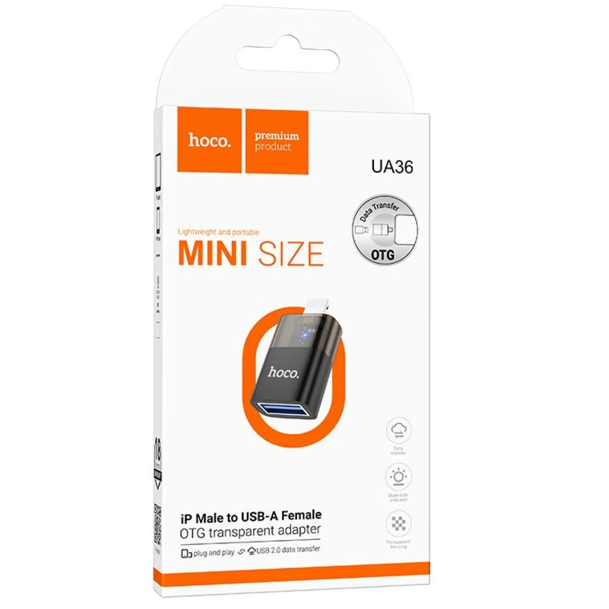 محول HOCO UA36 من Lightning إلى USB-A OTG بسرعة 480Mbps