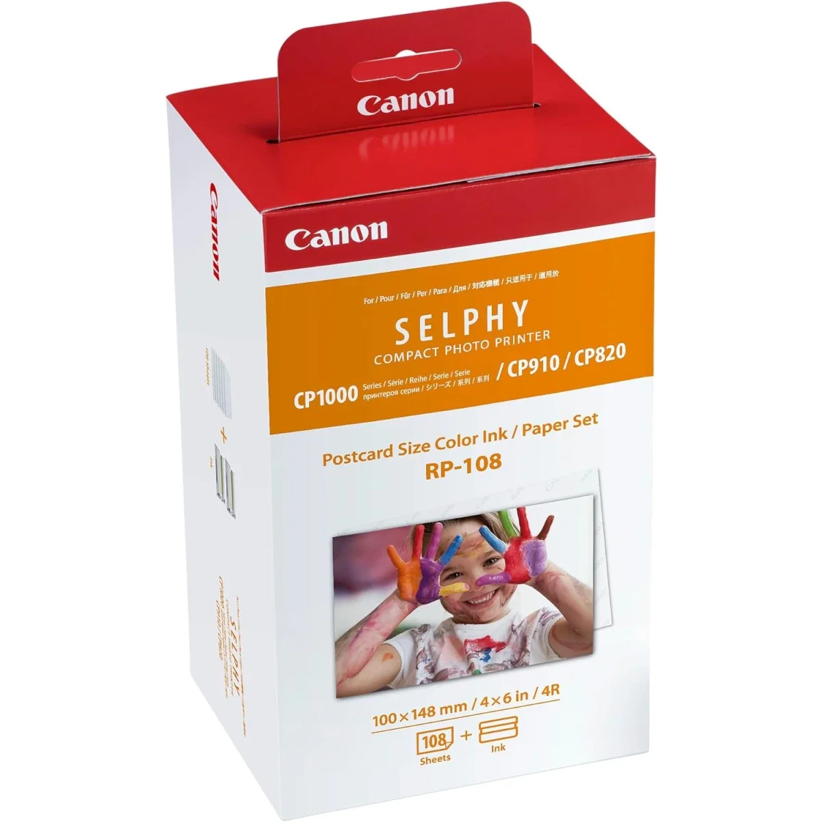 Canon RP-108 Ink Cartridge & Photo Paper Pack, 100 x 148 mm, 108 Sheets