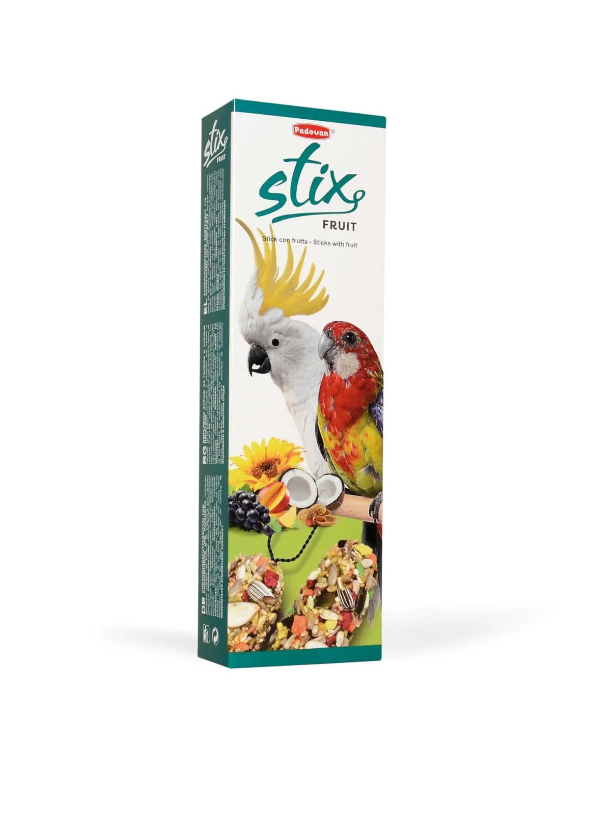 أعواد مكافآت Padovan Stix بالفواكه للببغاوات