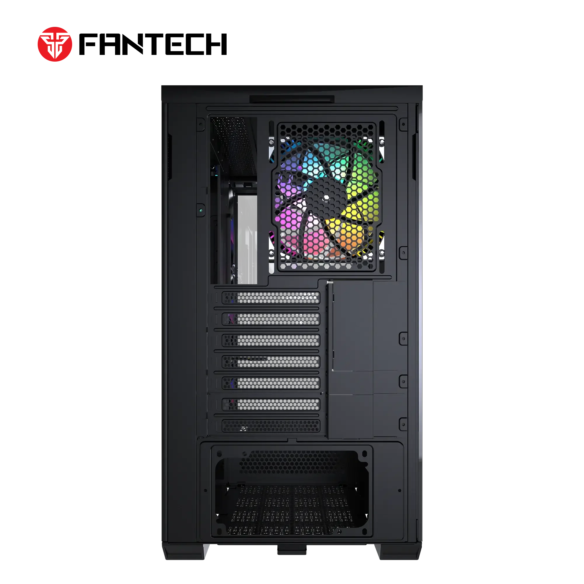 صندوق كمبيوتر Fantech CG87 LUMINA XL Full Tower باللون الأسود - Image 7
