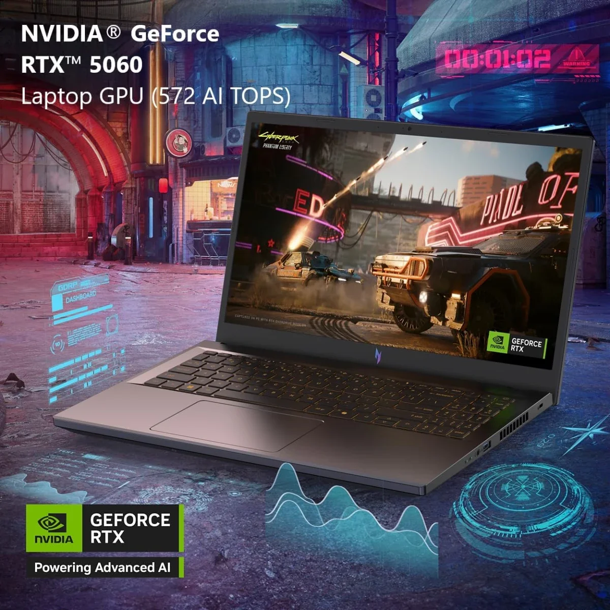 Acer Nitro V 15 ANV15-52-97ND Gaming Laptop 15.6-inch FHD IPS 165Hz, Intel Core i9-13900H, RTX 5050, 16GB RAM, 512GB SSD, Black - Thumbnail 10