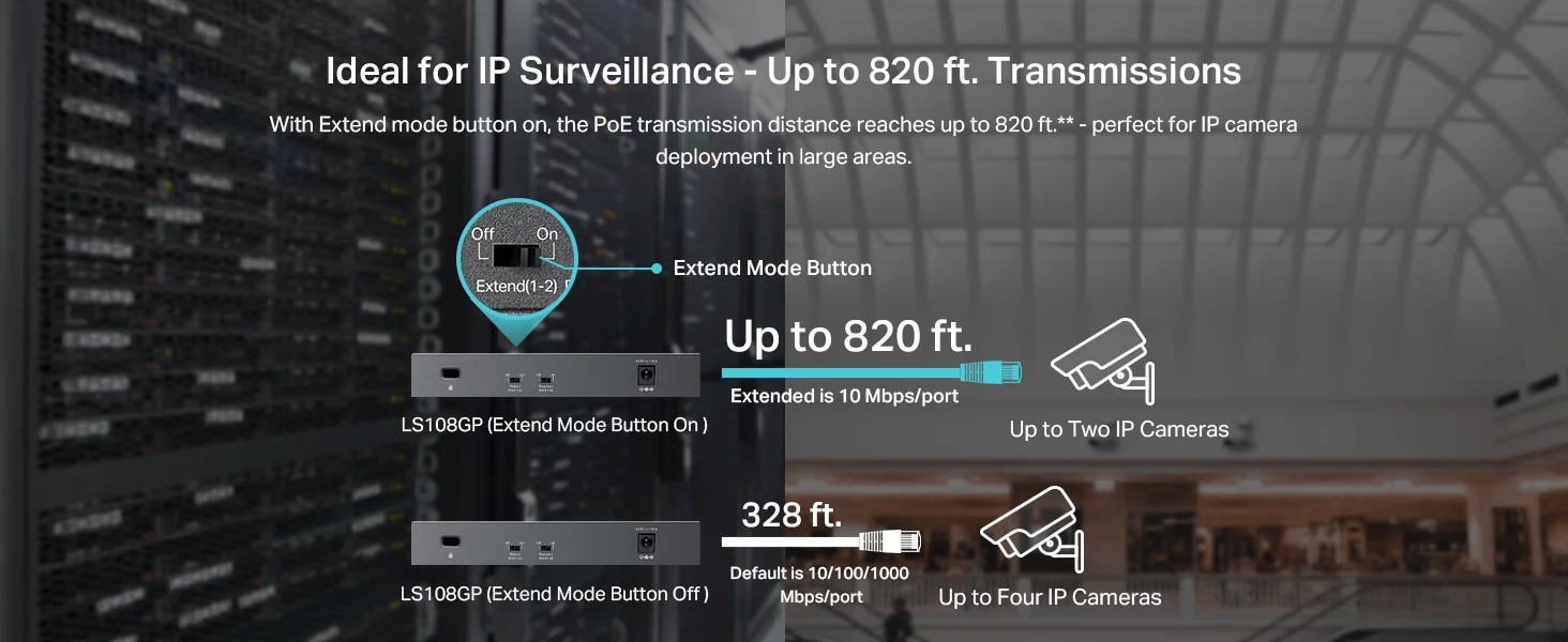 سويتش شبكة TP-LINK LS108GP جيجابت PoE+ بـ 8 منافذ 62W - Image 9