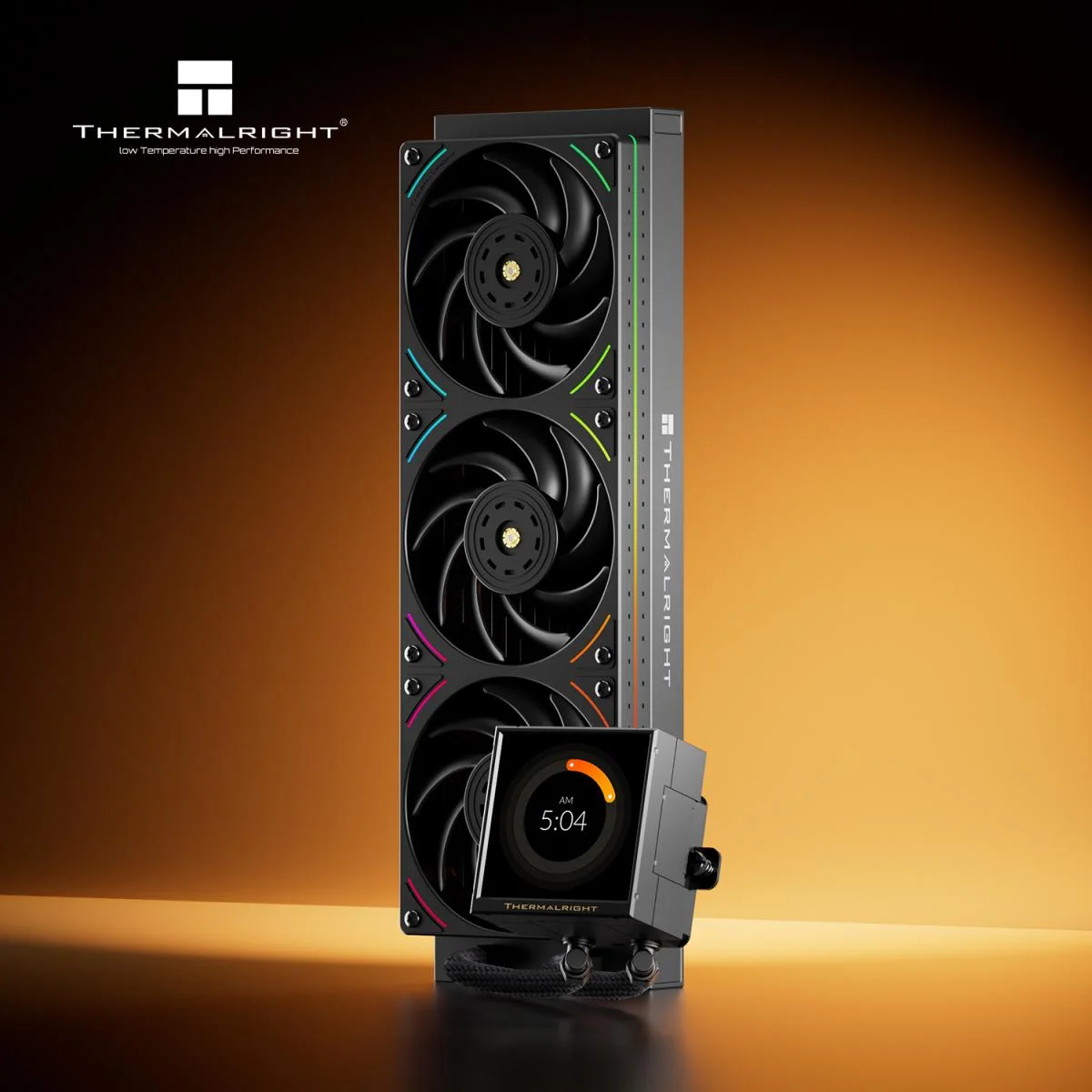 مبرد سائل للمعالج Thermalright Peerless Vision 360 UB ARGB أسود مع شاشة IPS مقاس 3.95 إنش TL-UB36 - Image 3