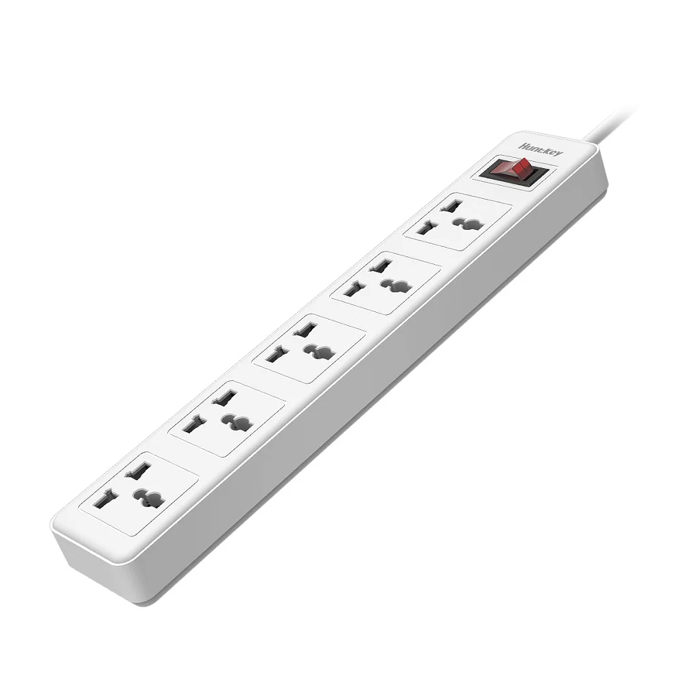 Huntkey SSZ501 Power Strip, 5 Sockets, 3m Cord, UK Plug