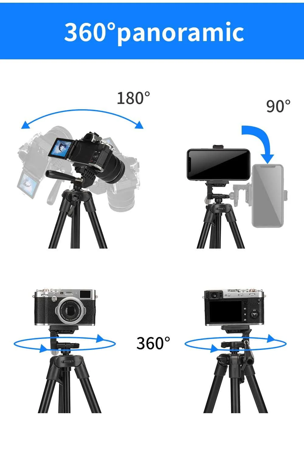 Jmary KP-2205 Professional Tripod with Mobile Holder - Thumbnail 6