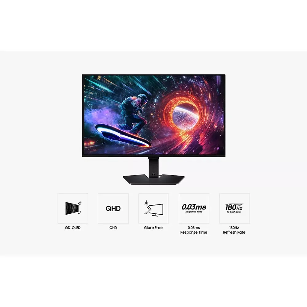 Samsung Odyssey G5 OLED S27FG502S 27-inch Flat Gaming Monitor, 2K, 180Hz, 0.03ms - Thumbnail 10