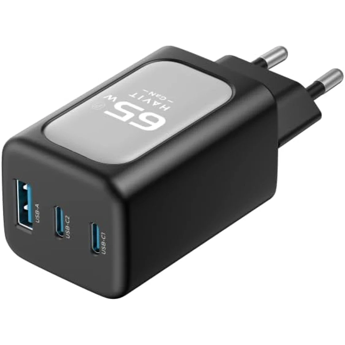 HAVIT UC260 65W Smart GaN Fast Charger, Black & Grey - Thumbnail 3