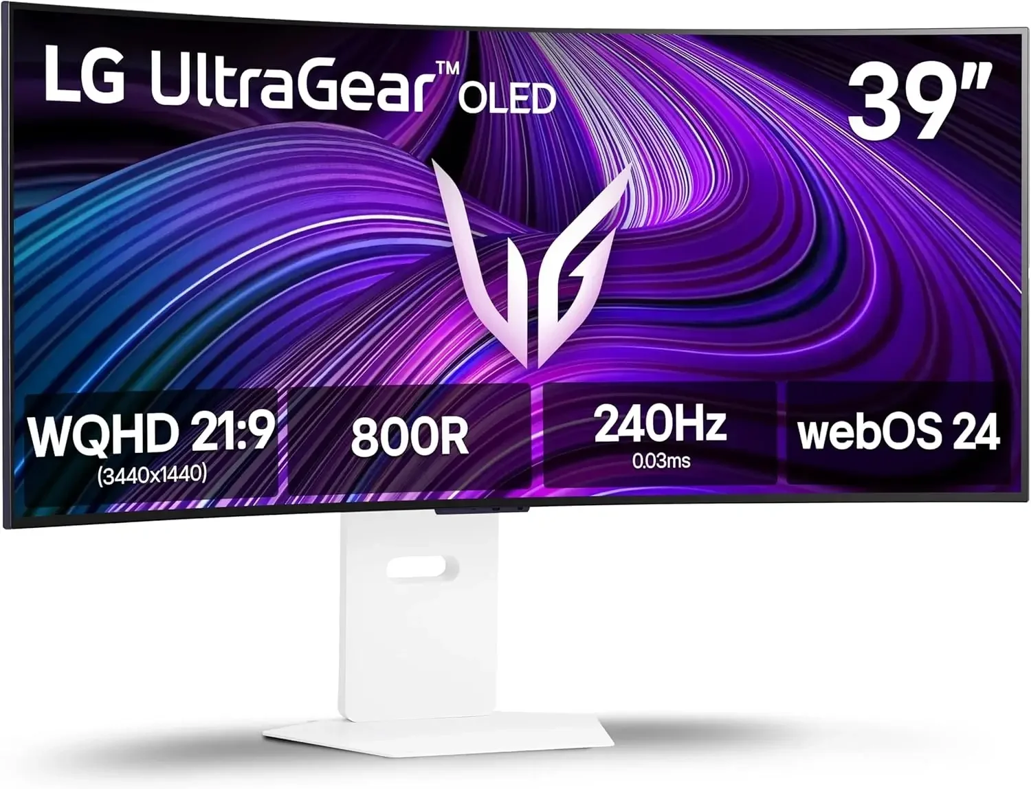 LG 39GX90SA-W UltraGear 39-inch Curved OLED Gaming Monitor WQHD 240Hz 0.03ms