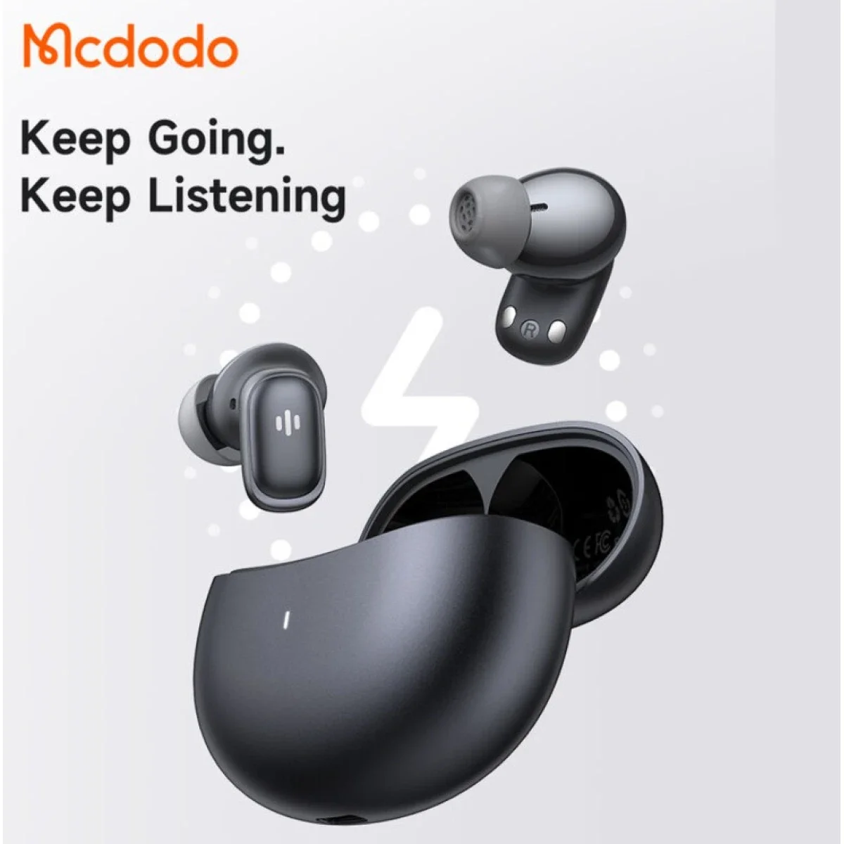 Mcdodo HP-8220 ANC+ENC AI Translation Earbuds with Real-Time Translation, Black - Thumbnail 4