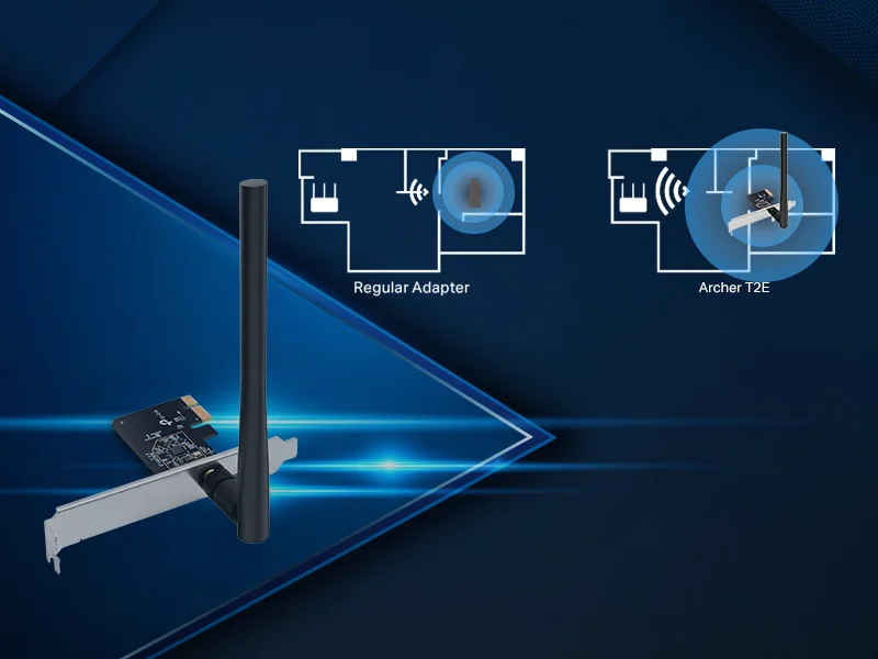 محول واي فاي TP-LINK Archer T2E AC600 ثنائي النطاق PCI Express - Image 4